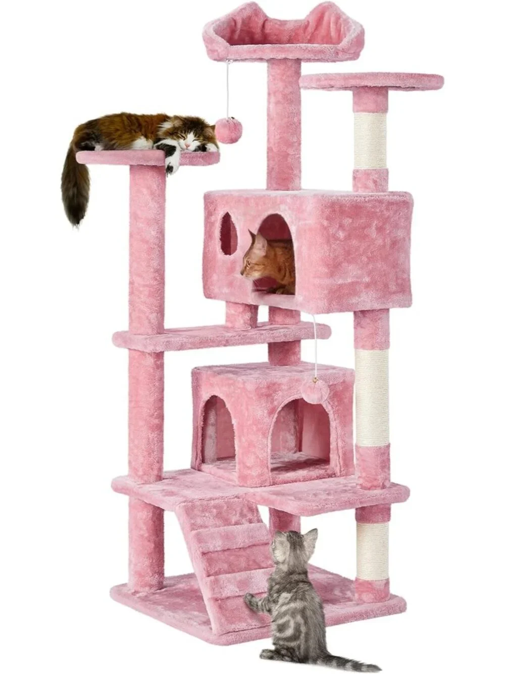 New 54in Cat Tree Tower Condo Furniture Scratch Post for Kittens Pet - Pink